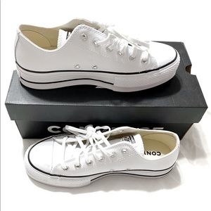 Converse Leather Platform Shoes